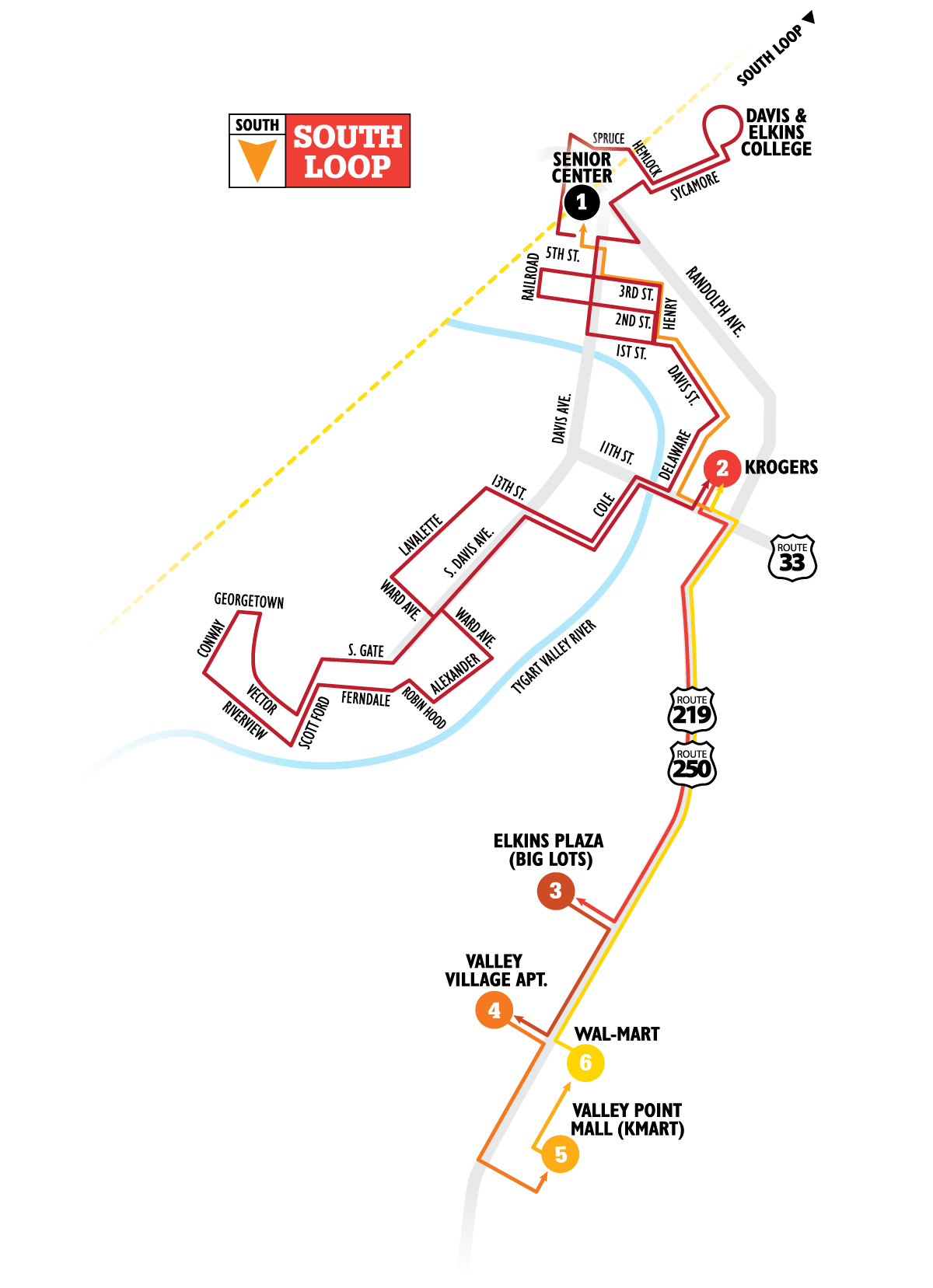 elkins south loop bus schedule randolph county wv country roads transit elkins south loop bus schedule